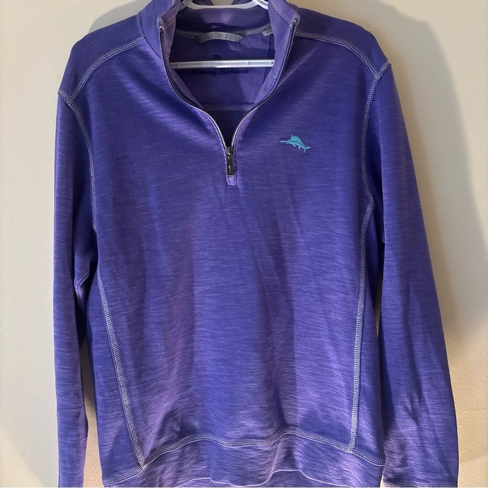 Tommy Bahama Men's Purple Pullover - Picture 7 of 9